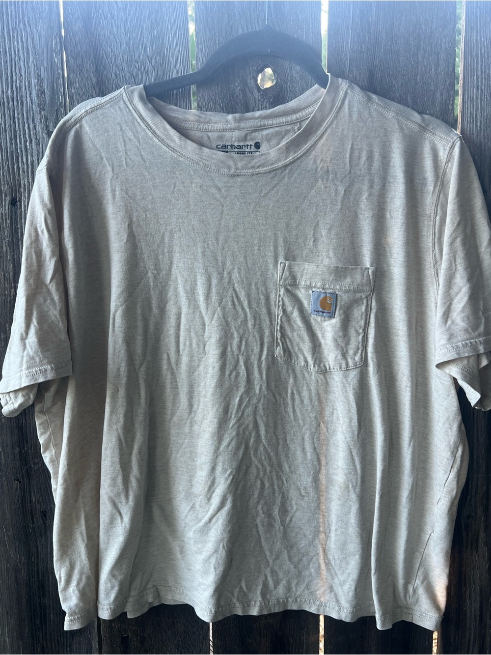Carhartt Men’s Short-Sleeve Pocket T-Shirt in Light Tan